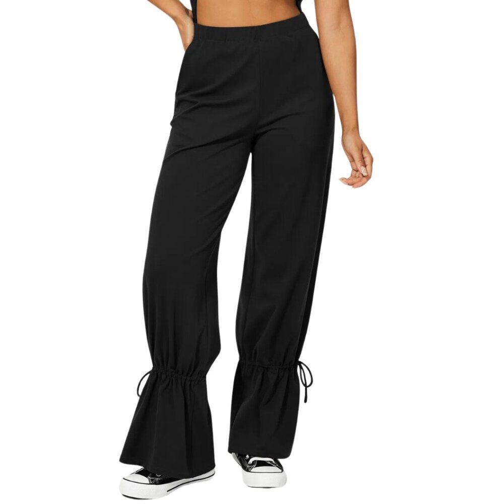 HALARA Black Low Rise Drawstring Casual Pants XS (Fit Like S /‎ M) NWT